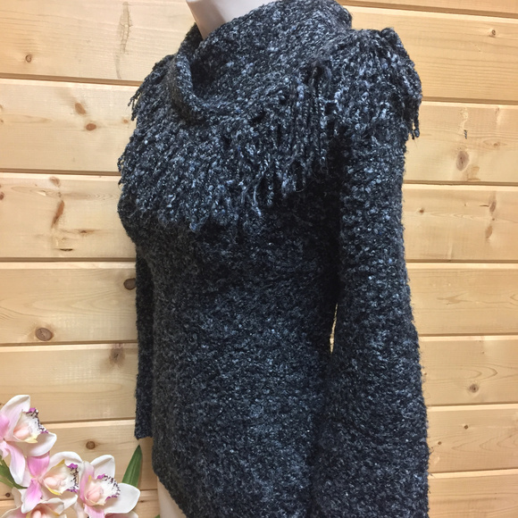 Gray Cowl Neck Marled Sweater NWOT - Picture 2 of 8